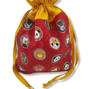 Sacchetto - Pretty panda su rosso