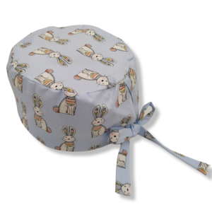 Cuffietta lacci - Conigli su azzurro