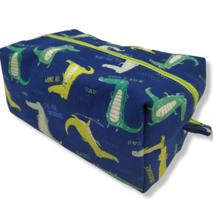 Pochette portapannolini - Coccodrilli su blu