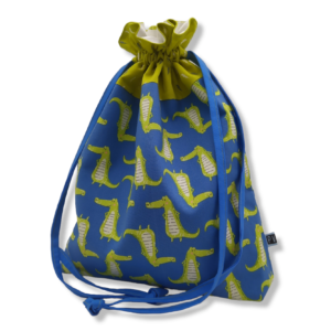 Sacchetto - Coccodrilli su azzurro