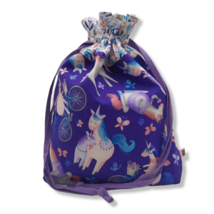 Sacchetto - Unicorni su viola