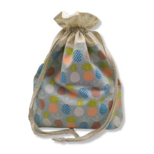 Sacchetto - Ananas su azzurro