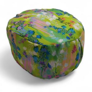 Cuffietta elastico -  Fiori verdi