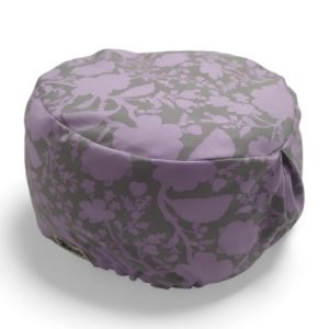 Cuffietta elastico -  Fiori grigio e lilla