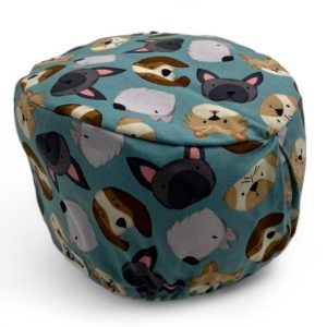 Cuffietta elastico -  Cani sfondo petrolio